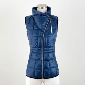 Calvin Klein Performance Down Vest Womens Blue Puffer Quilted Full Zip XS